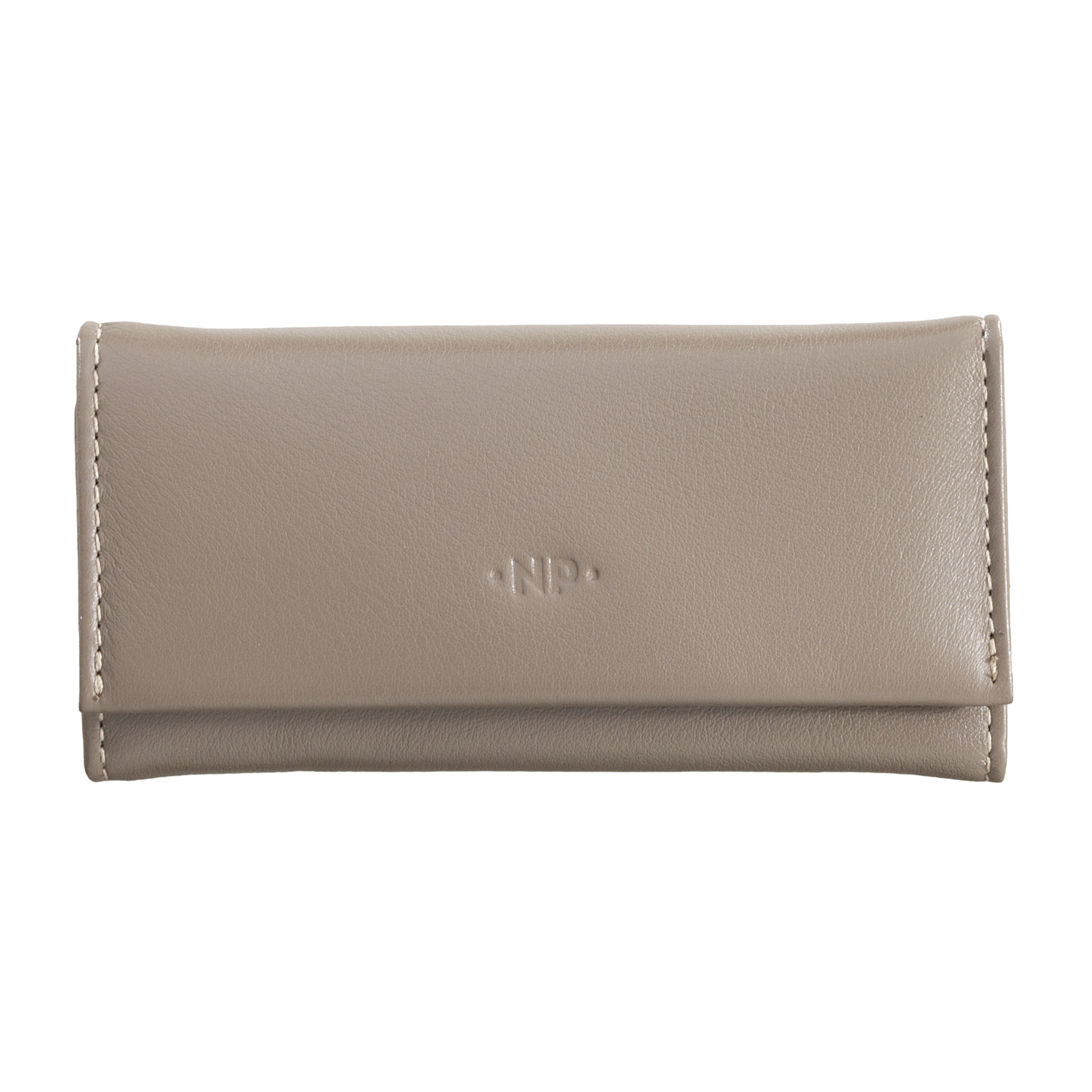 Nuvola Pelle Porte-clés Homme Femme en Cuir véritable Sac Étui avec Fermeture zippée à 2 Anneaux Bleu
