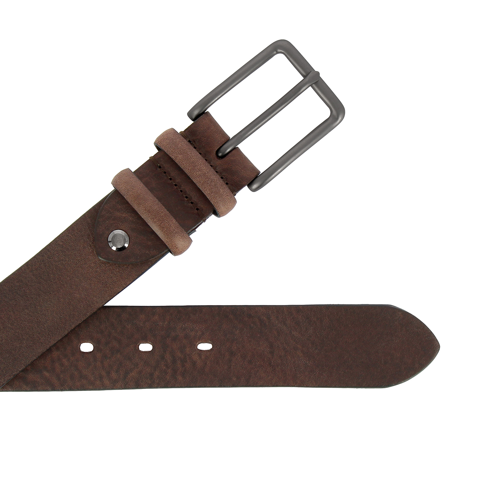 DUDU Leather Belt for Men Women Vintage Style Shortened Made in Italy H 35mm - Picture 10 of 12