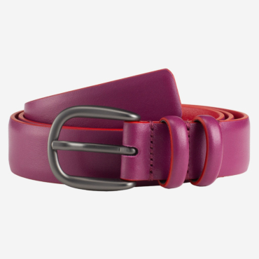 Womens leather belt coloured