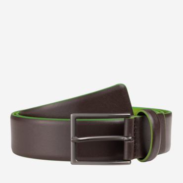 Mens two tone leather belt