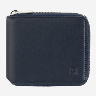 RFID mens leather zipper wallet