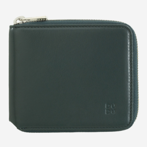 Herrenbrieftasche aus Leder mit Reißverschluss und RFID-Schutz