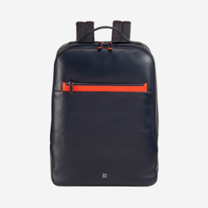 leather laptop backpack with trolley strap