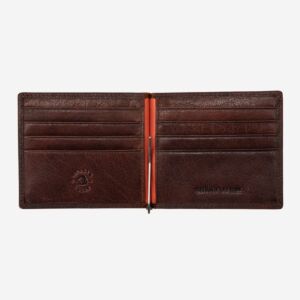 Leather briefcase folder with A4 notepad holder by Nuvola Pelle