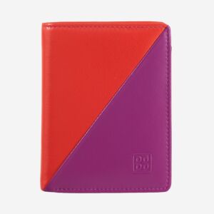 DuDu Porta passaporto in pelle Rosso multicolore con tasche porta carte 