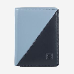 Kleine aufklappbare RFID-Damen-Brieftasche aus Leder