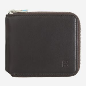 RFID mens leather zipper wallet
