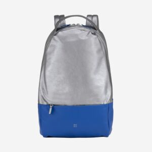 Full grain leather metallic backpack